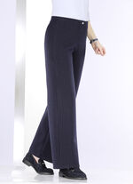 Modieuze broek met comfortabele breedte MARINE-GRAU