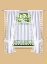 Raamdecoratie gehaakte jacquardrand 