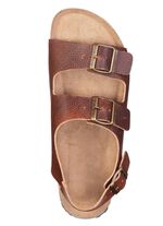 GINO GALANTE, klassieke herensandalen, breedte H, met verstelbare sluitingen BRUIN