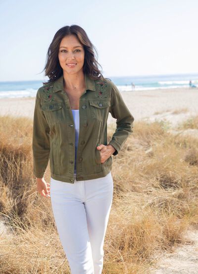 Geborduurd spijkerjack 