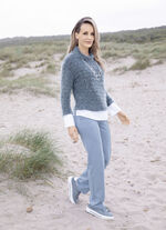 Trui in 2-in-1-look DENIM-ROOKBLAUW-ZWART-WIT