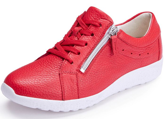 Waldl&auml;ufer, comfortabele dames veterschoenen, breedte K, met uitneembaar voetbed ROOD