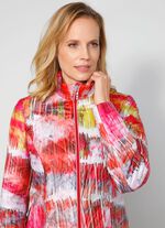 Gewatteerd jack met veelkleurige grafische print 