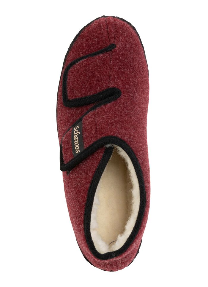 Enkellaarsjes van textiel met twee praktische klittenbandsluitingen 