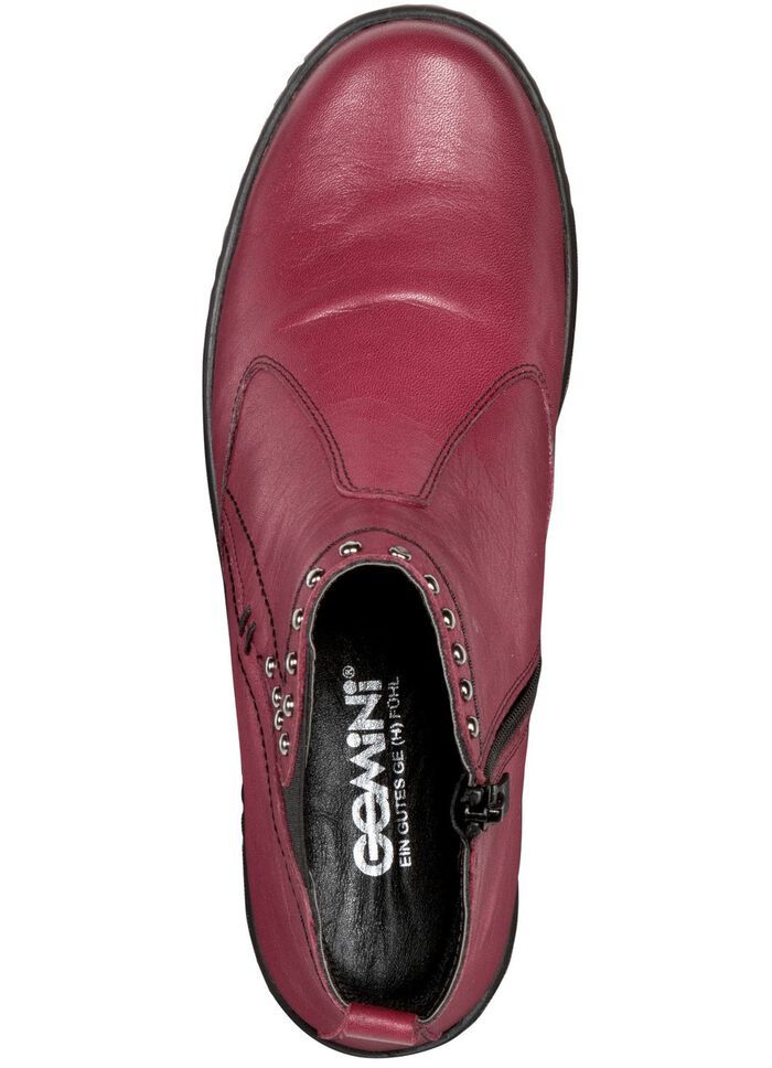 Gemini, comfortabele dameslaarzen, breedte G, met uitneembaar voetbed BORDEAUX