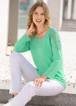 Trui met elegant kant MUNT