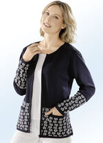 Vest met hoge jacquard manchetten 