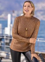 Shirt met modieuze halslijn 