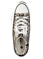 Rieker veterlaarsje in luipaardprint of denimstijl BRUIN-ZWART-WIT