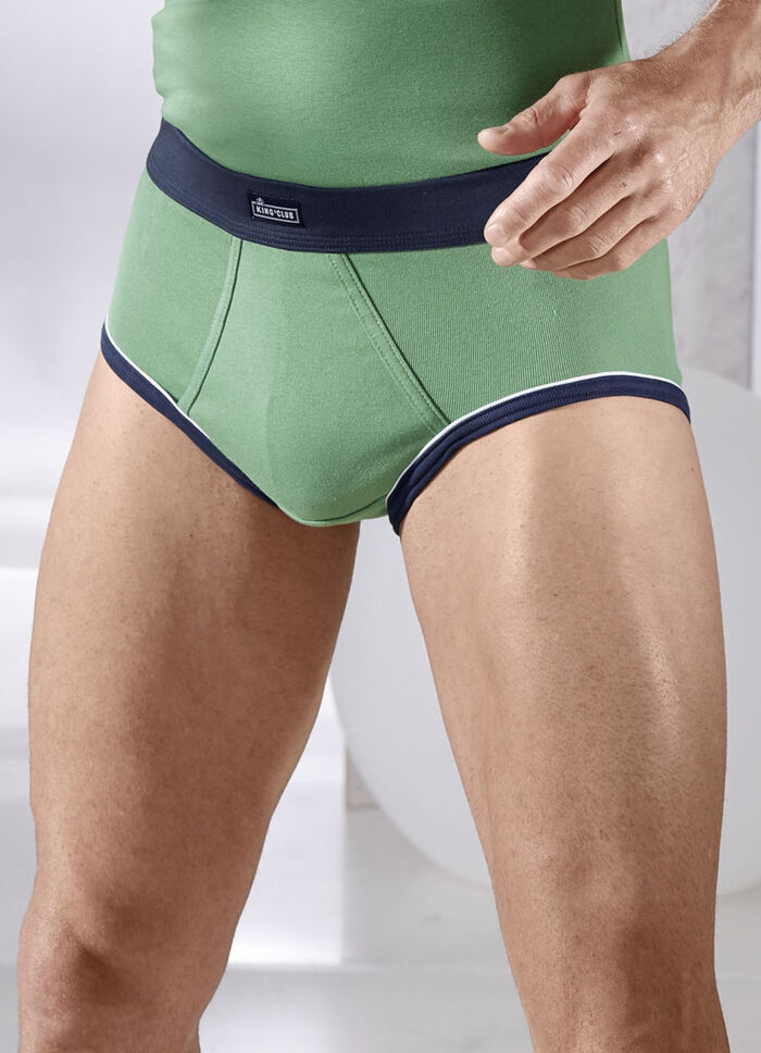 Drie-pack fijne ribslips 