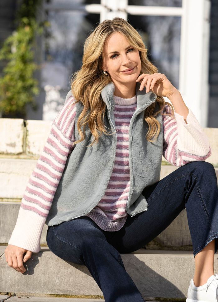 Vest van pluizig imitatiebont 