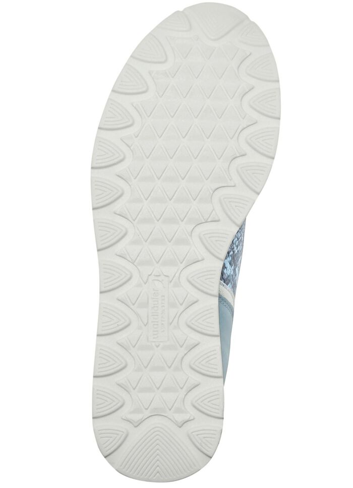 Waldl&auml;ufer, comfortabele dames veterschoenen, breedte H, met uitneembaar voetbed BLAUW MATZILVER