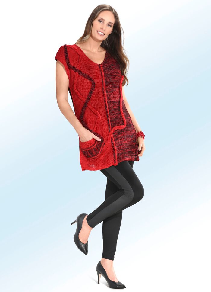 Legging van een interessante materiaalmix 