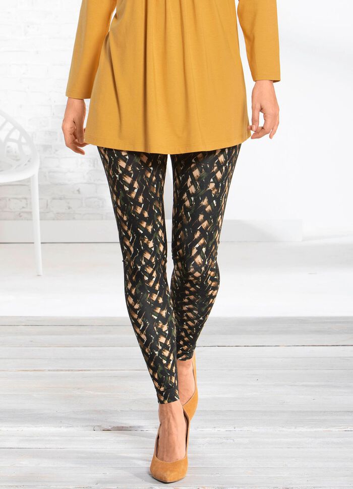 Legging met briljant gekleurde inkjetprint 