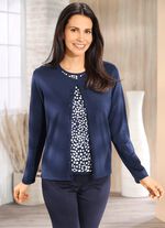 Gebreide twinset in een zachte, vloeiende kwaliteit 