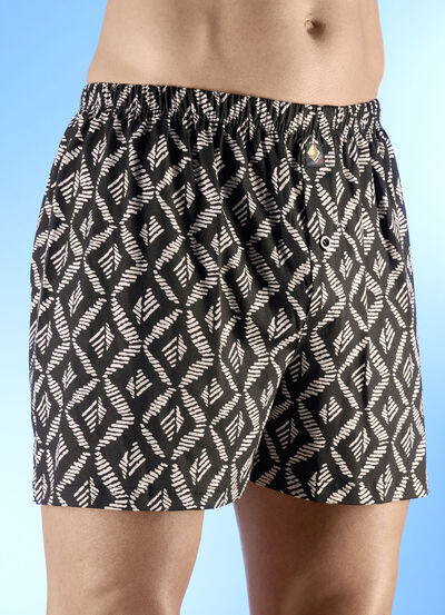 Vierpack boxershorts met knoopsluiting 