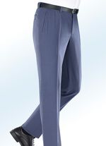 'Klaus Modelle'-broek met lage taille in 4 kleuren ROOKBLAUW GEMÊLEERD