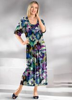 Kaftan met briljante kleureninkjetprint 