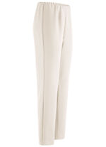 Enkellange broek met een getailleerde tailleband BEIGE
