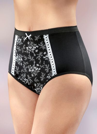 Vierpack slips met bloemenprint 