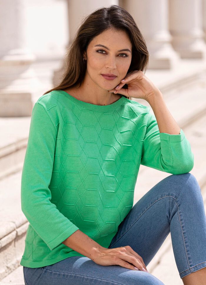 Trui met grafische structuur 