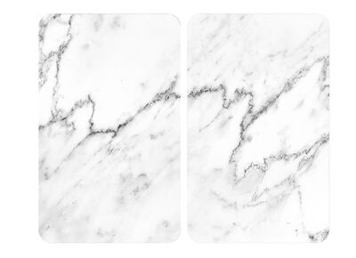 Fornuisafdekplaten met marmer-motief, set van 2 