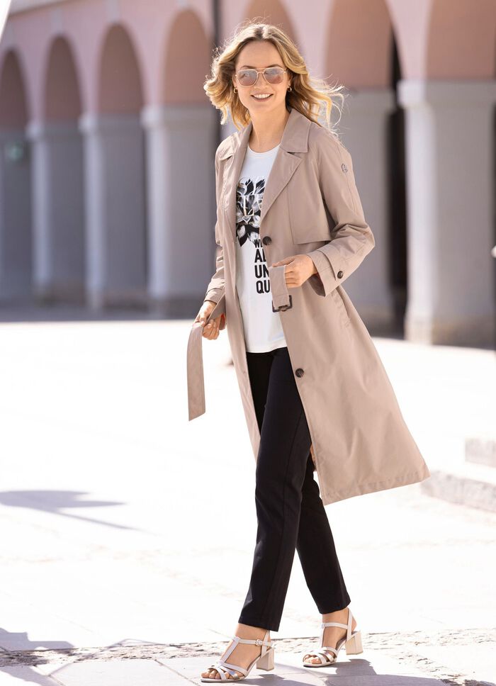 Functionele trenchcoat met riem. 