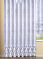 Prachtig lang glasgordijn met automatische plooiband 