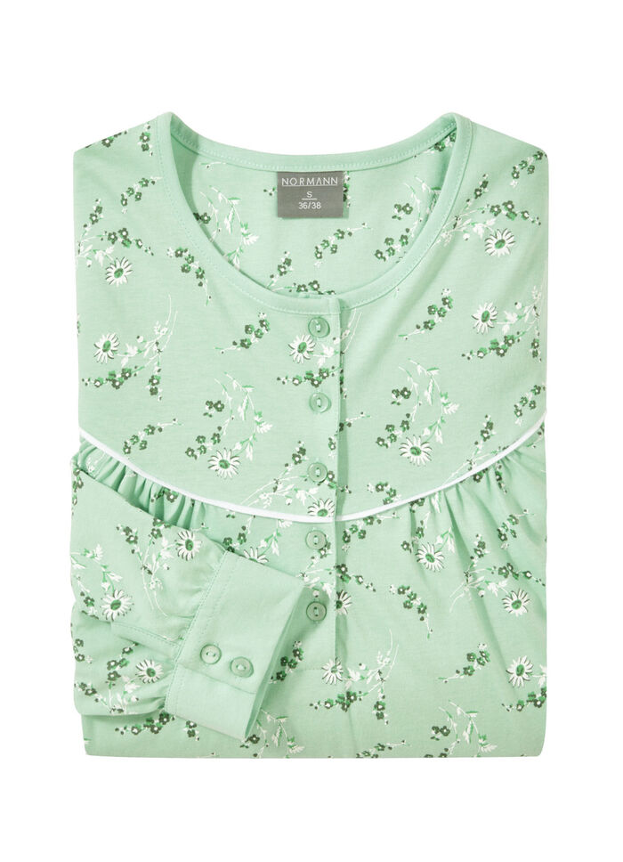 Twee-pack nachthemden tot op de kuit met knoopsluiting 