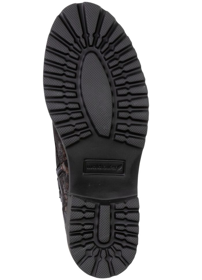 Waldl&auml;ufer veterlaarzen met luipaardprint ZWART-BRONS