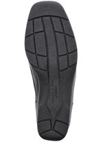 Waldl&auml;ufer pantoffels van leer met krokodillenreli&euml;f ZWART