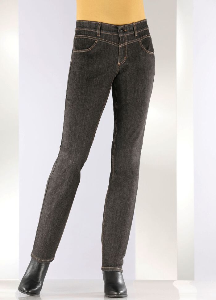 Magische jeans met figuurcorrigerend jeanszadel 