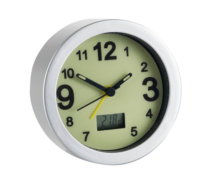 Lichtgevende wekker met digitale weergave van de kamertemperatuur 