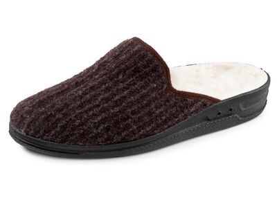 Gevoerde herenpantoffels, met nieuwe wol 