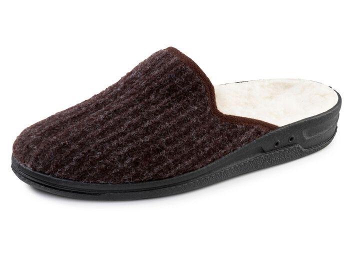 Gevoerde herenpantoffels, met nieuwe wol 