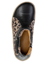 Gemini, trendy damesschoenen op blote voeten, breedte G, met uitneembaar voetbed ZWART-TAUPE