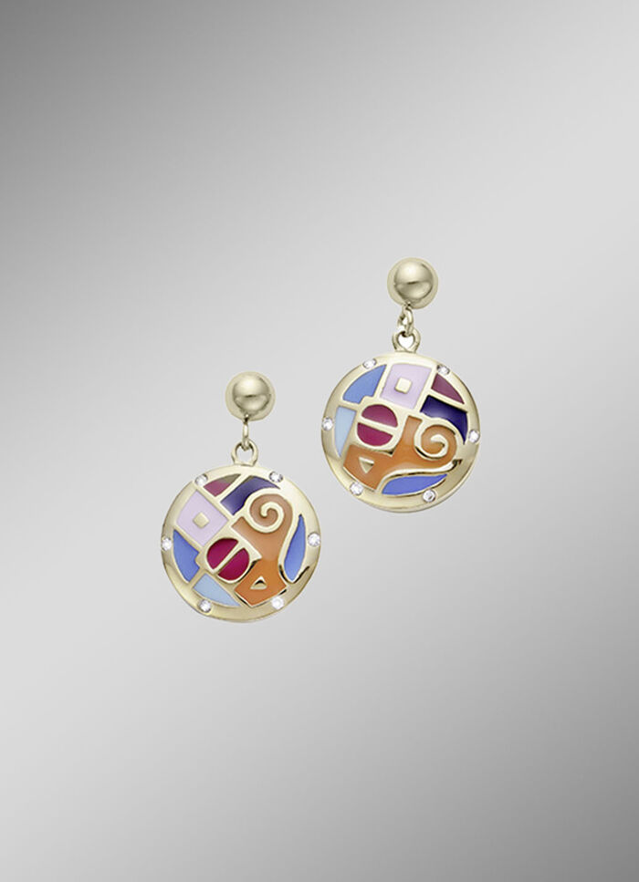 Prachtige oorbellen met mozaïekpatroon 