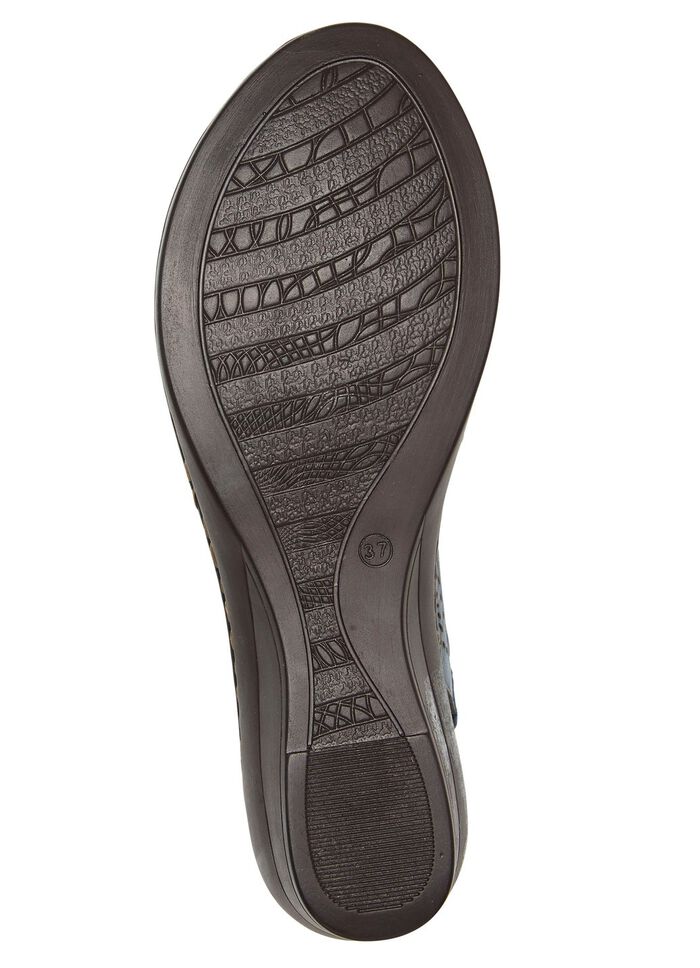 ELENA EDEN, zomerse damessandalen, breedte G, van leer 