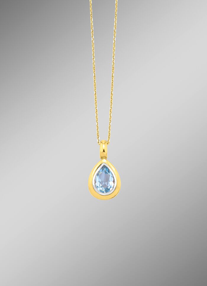 Prachtige druppelvormige hanger met ankerketting 