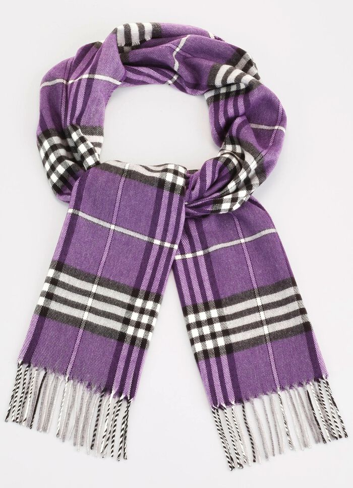 Sjaal met ruitjesmotief 