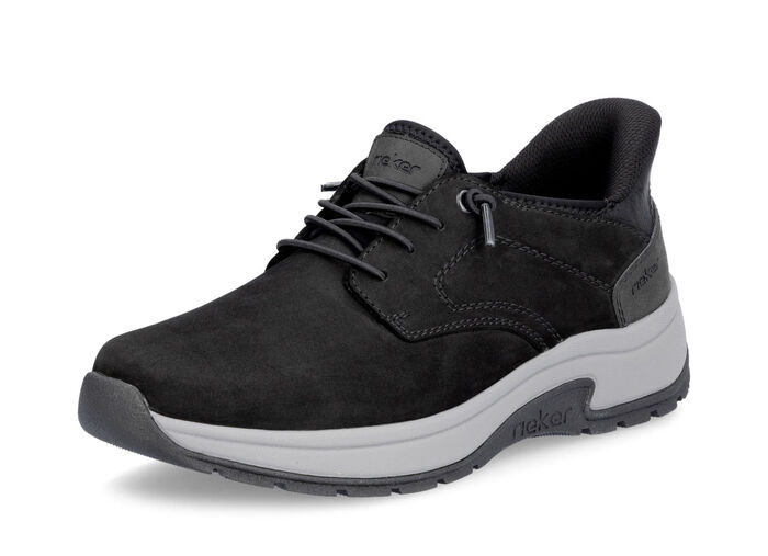 Rieker sneakers met verstevigde achterkap voor eenvoudig aantrekken ZWART