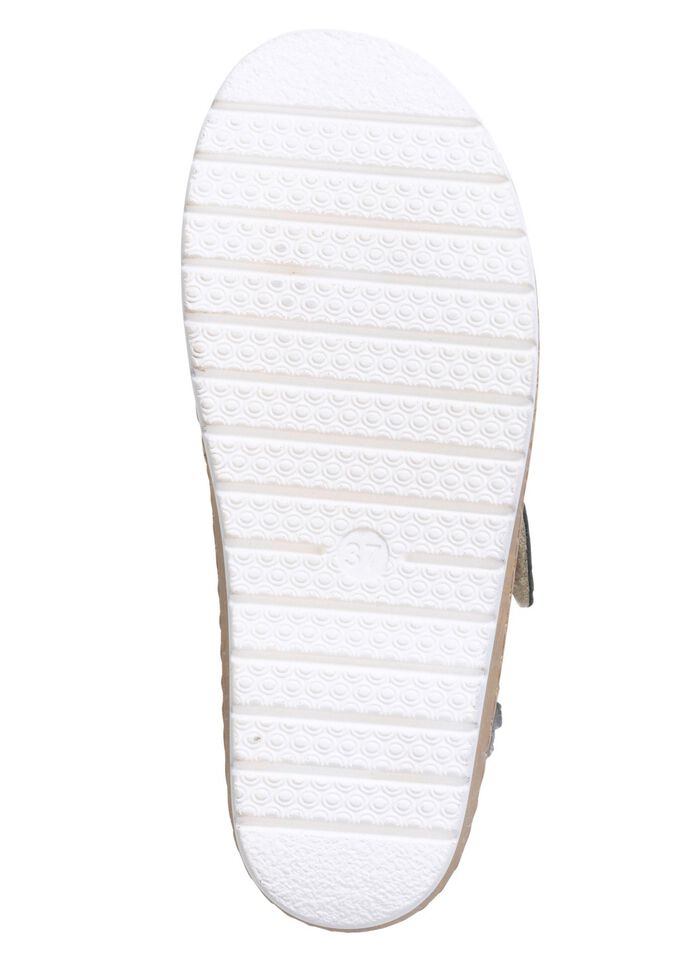 ELENA EDEN, comfortabele damesmuiltjes, breedte H, met uitneembaar voetbed TAUPE