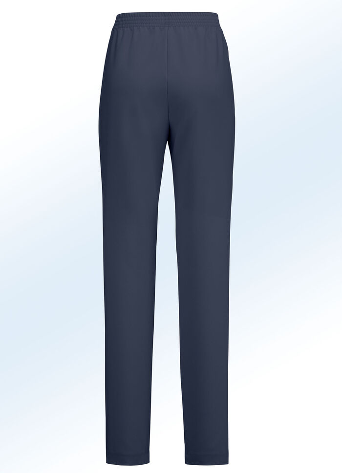 Broek met trendy beensplitten MARINE