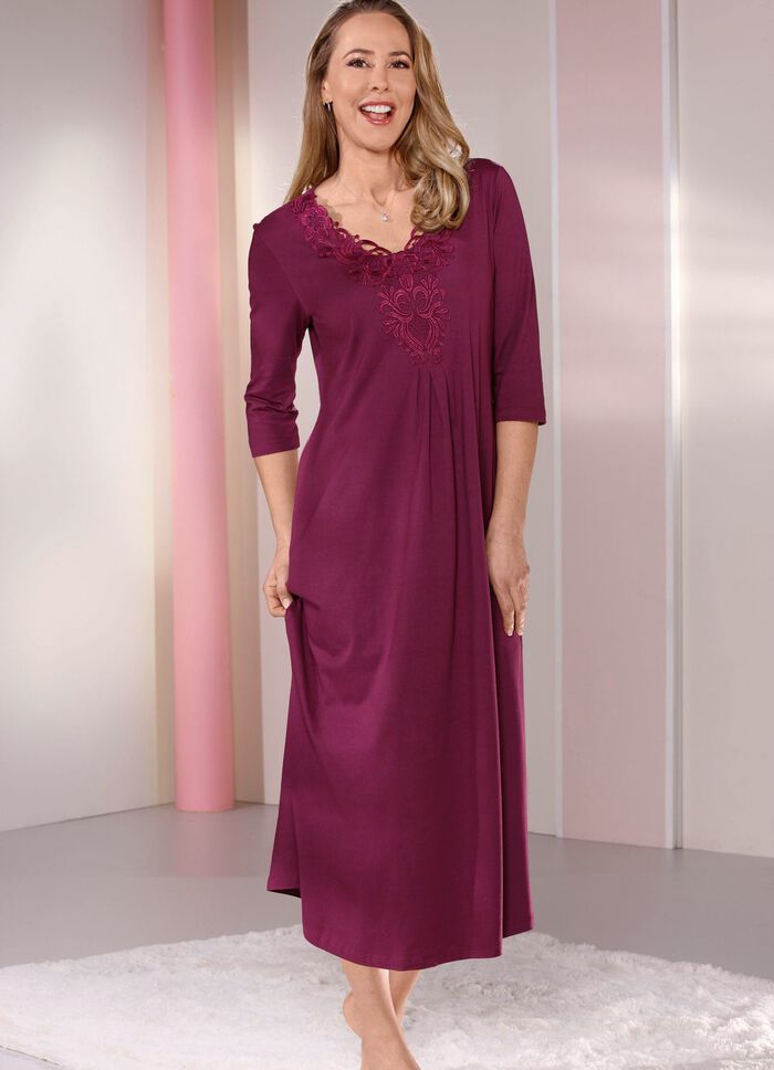 Nachthemd met kantmotief, enkellang 