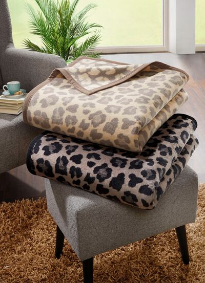 slaapdeken met velours rand 