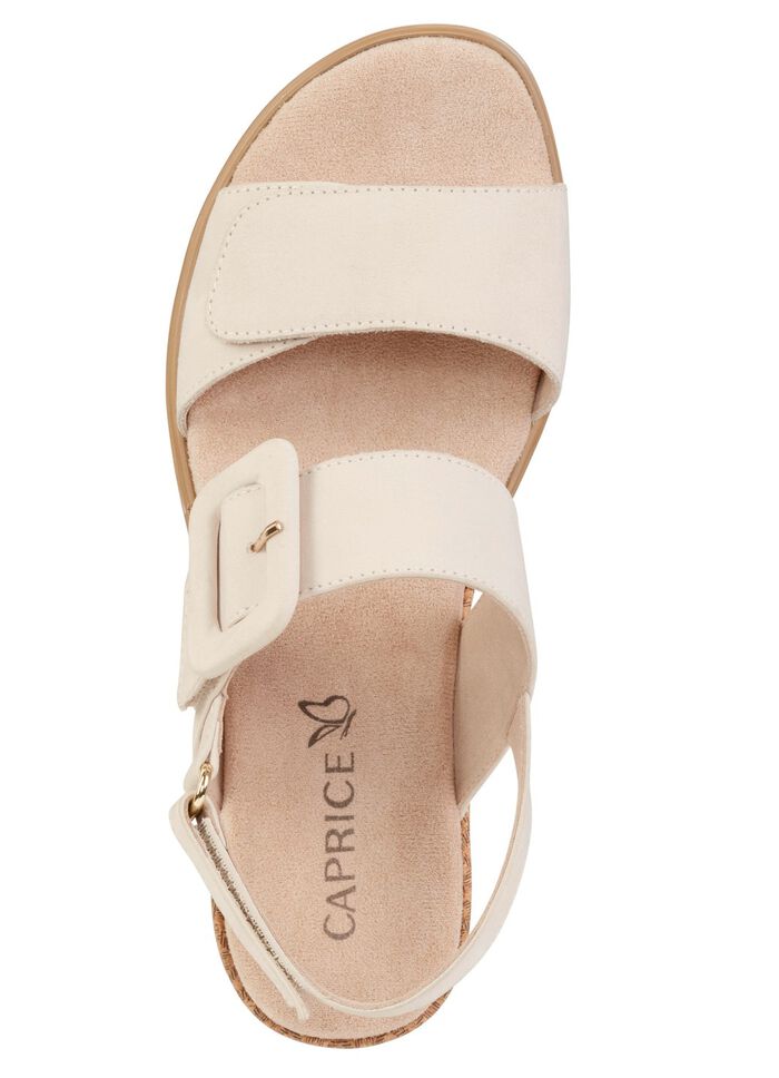 ELENA EDEN sandalen van fijn nubuckleer ECRU