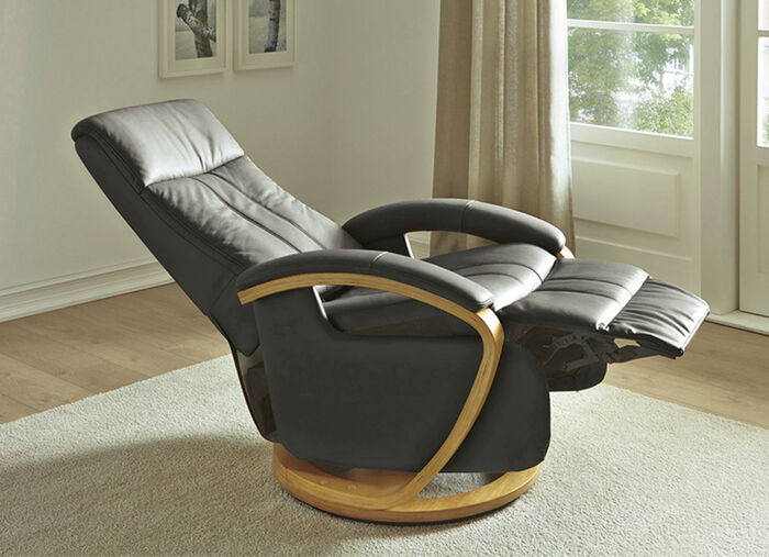 Relaxfauteuil met voetsteun BRUIN