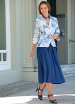 Geplooide rok met brede pas 