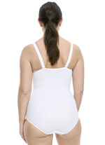 Susa broekcorselet met een mooi jacquarddessin WIT