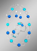 Sieradenset, 3-delig, met kristalstenen 